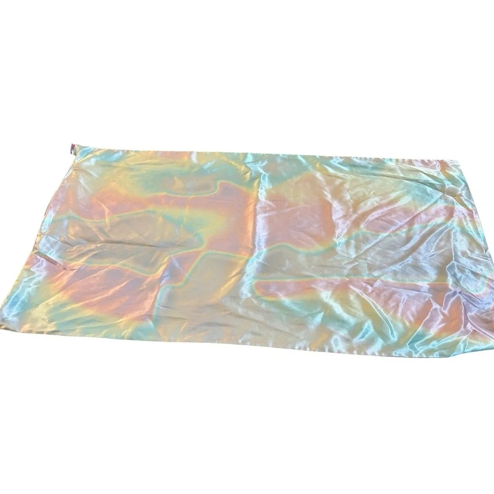 Kitsch Satin Sleep Pillowcase in Iridescent Holographic Finish, King size